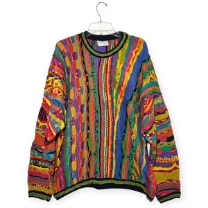 COOGI Australia Vintage Multicolor Abstract Crewneck Sweater X-Large